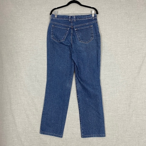 Gloria Vanderbilt High Rise Straight Leg Mom Jeans Sz 8 Average Blue - Picture 3 of 11